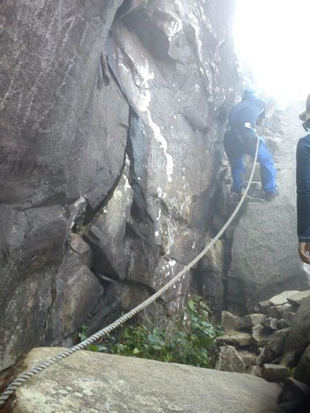 You have to pull yourself up with a rope.