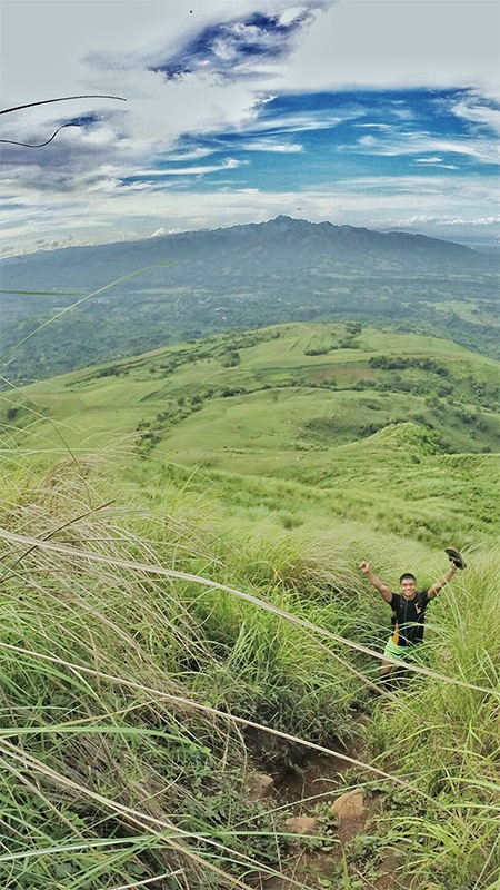 Almost at the summit barefoot