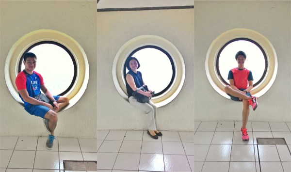 The family on the cross' viewing windows.