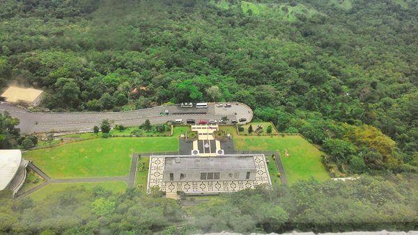 The facade from way up.