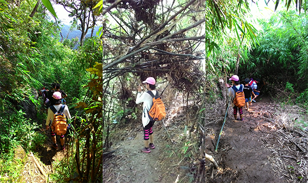 The traverse trail also has various terrain