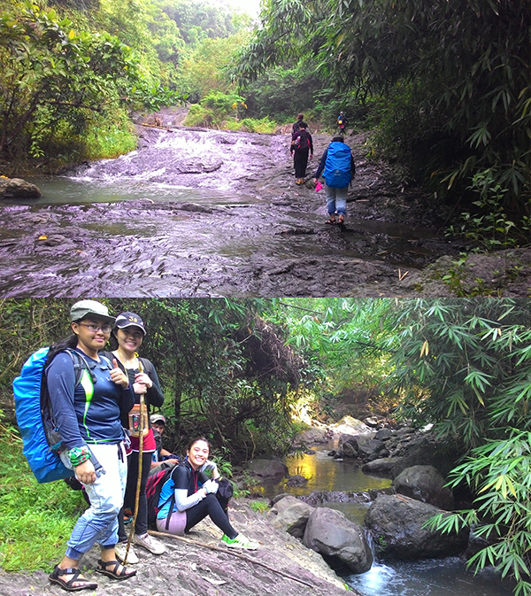 It's like the river is climbing with us