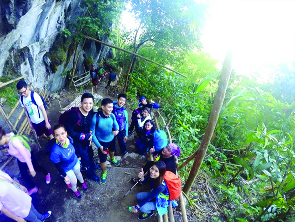 Rest stop near the rock-climbing area