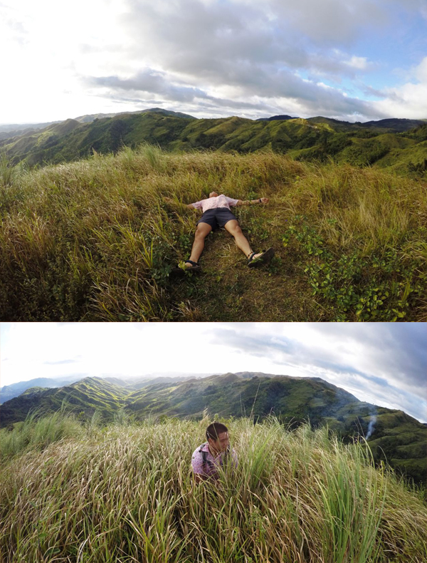 The grass isn't itchy at all and the refreshing winds are conducive to napping