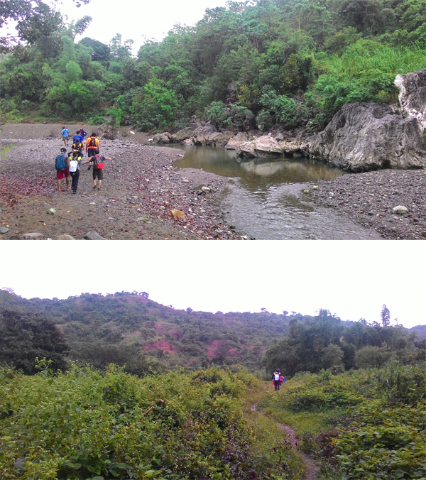 Rivers and lush, green terrain comprise most of the view along the trail