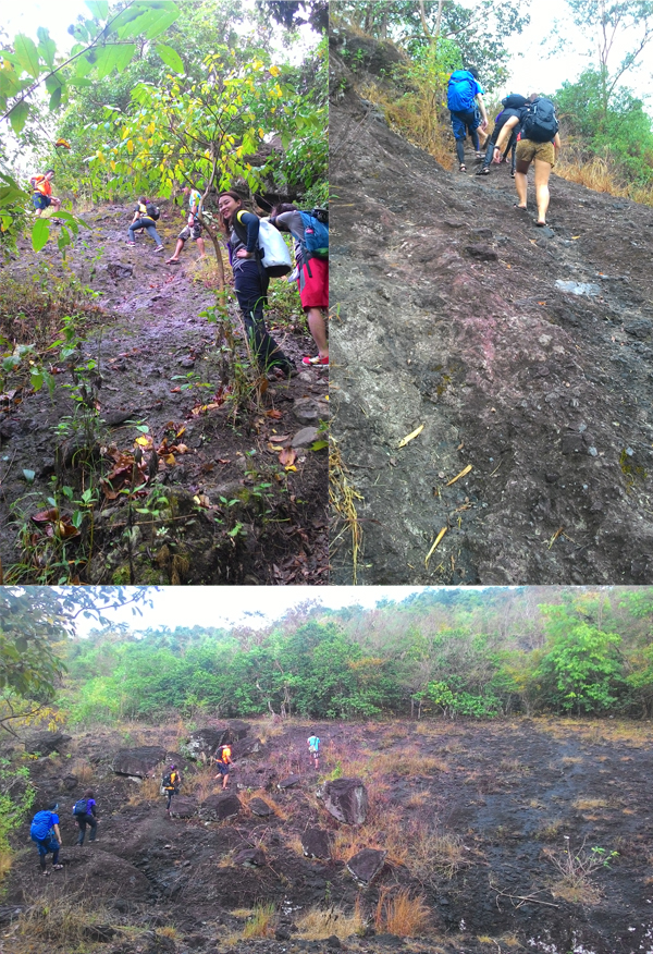 The hardest part of the Gola assault is climbing almost-vertical walls of solid rock