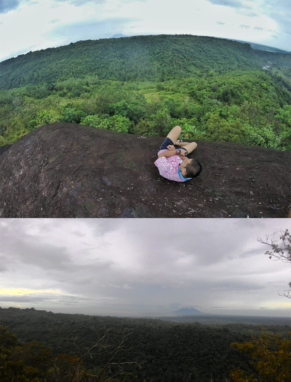 A few minutes from the summit, the viewdeck shows the Sierra Madre range and Mt. Arayat from a distance