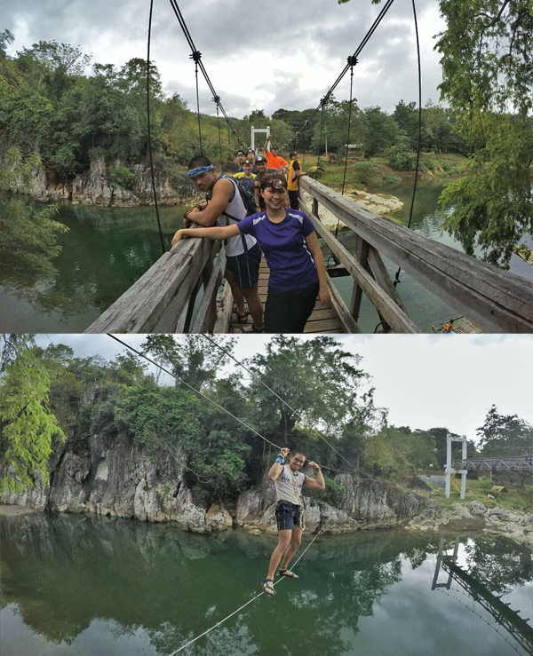 The monkey bridge is the most-anticipated highlight of the day