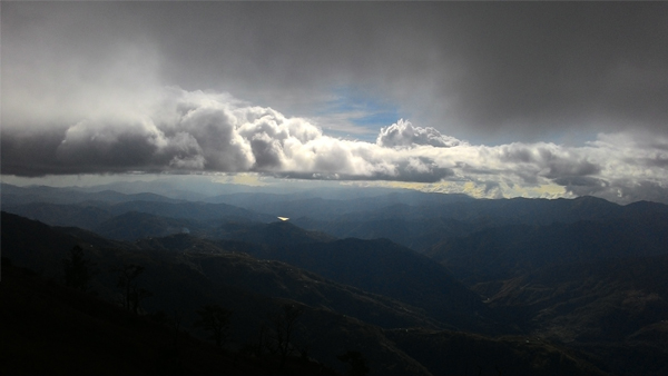 See that small body of water glowing at a distance? That's Ambuklao dam