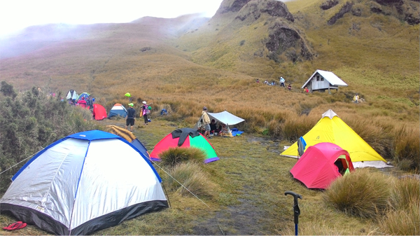 Hikers from all the trails (Akiki, Ambaguio, Ambangeg, Tawangan) set up camp here for the early assault to the summit