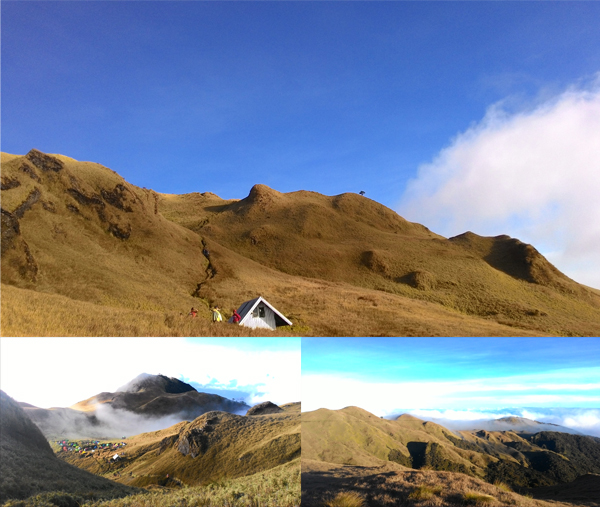 The summit was a 15-30 minute hike from the saddle camp, made a bit longer by the muddy trail