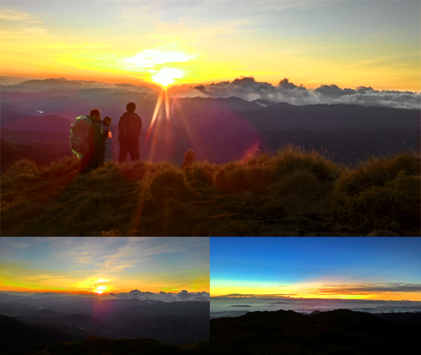 The wonderful colors of the sunset from the top of Luzon