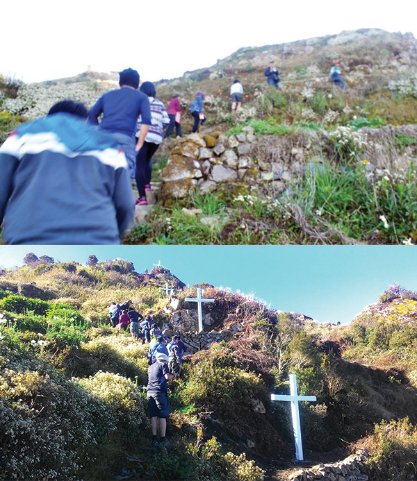 Climbing up Mt. Timbak