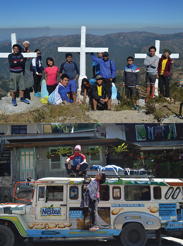 The crew at the crucifix summit and me toploading with my harkor friend