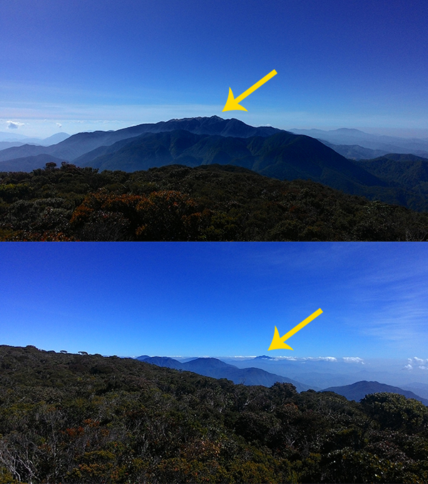 At the top is Mt. Pulag, and Mt. Amuyao at the bottom