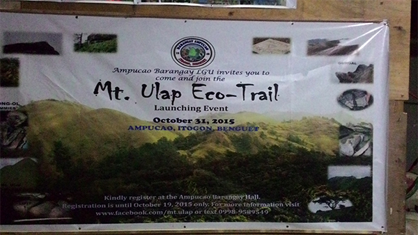 One of the main tarps at the jump off