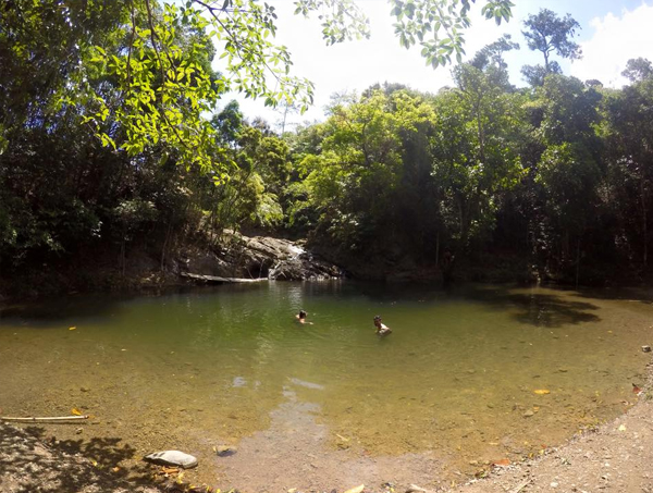 The peaceful Panintingan falls