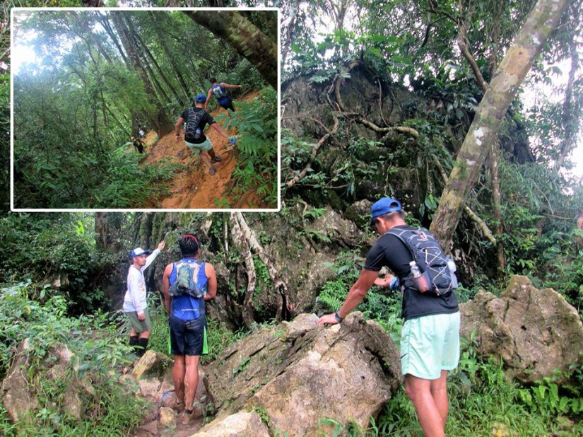 Maneuvering the different parts of the trail