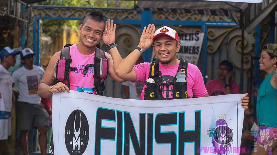 All smiles at the finish line