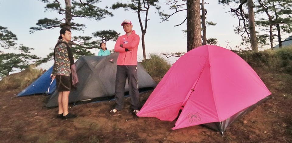 Standing near my favorite tent