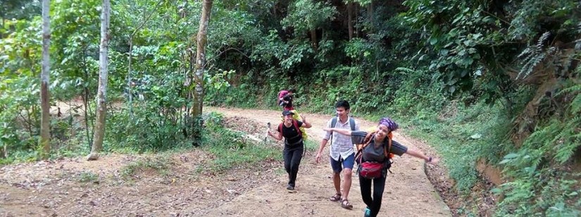 The trek starts off with an uphill concrete road, sigh