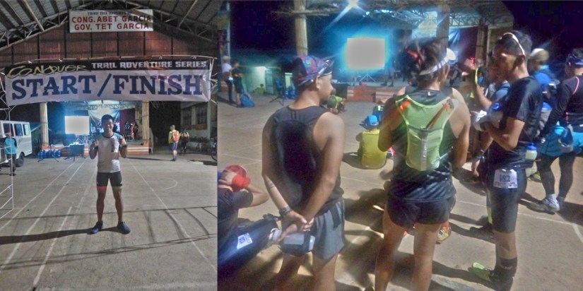 Getting a picture in before the start; The 3 icons of trailrunning