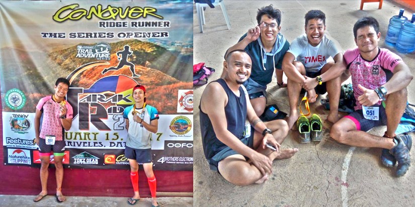 Happy anniversary, sir Del; Me with the veteran trailrunners