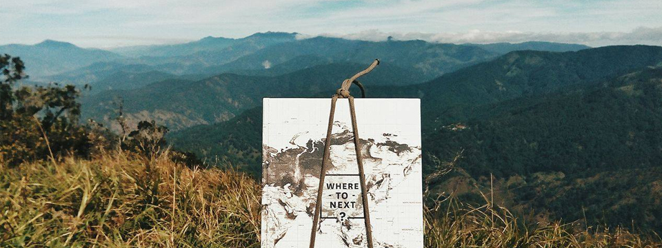 At the summit with my Where to Next planner